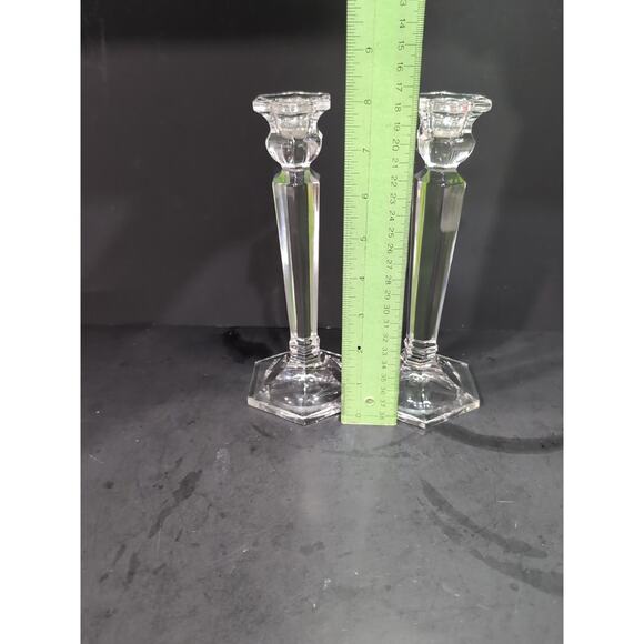 Mikasa Crystal Candlestick Holders, Cambridge Vintage, German, Set‎ of 2 - Picture 8 of 9